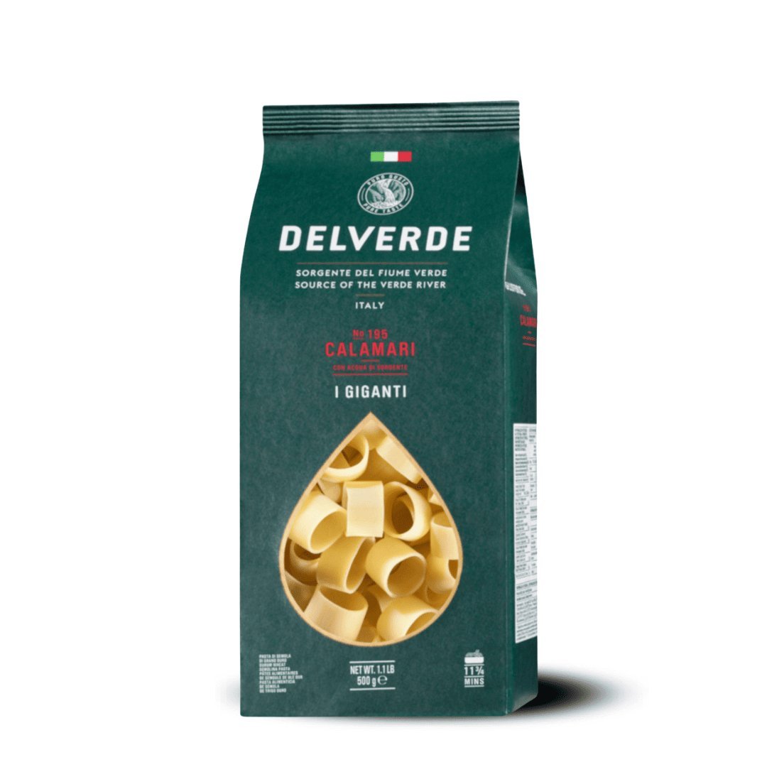 Delverde makaron włoski Calamari Giganti No. 195 – Pierścień Wielki 0,5 kg