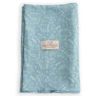 Otulacze - BabyMatex, otulacz muślinowy Muslin Design, 80 cm x 120 cm, zielony w dinozaury - miniaturka - grafika 1