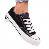 Trampki damskie - DAMSKIE TRAMPKI BIG STAR SHOES TENISÓWKI NN274234 CZARNE r. 36 - miniaturka - grafika 1