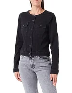 Kurtki damskie - VERO MODA VMCATH LS Slim Jacket VI1133 kurtka damska, czarna denim, M, czarny denim, M - miniaturka - grafika 1