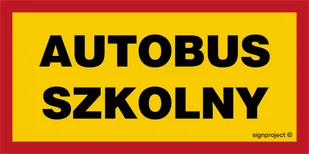 SA049 AUTOBUS SZKOLNY, PN - PŁYTA PCV 1MM; (600X300MM) - Systemy ekspozycyjne i znaki informacyjne - miniaturka - grafika 1