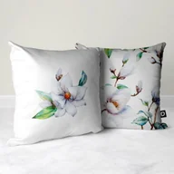 Poduszki dekoracyjne - Poduszka dekoracyjna SPRING wzór SP15 | biała magnolia poduszka 40 x 60 cm (z wypełnieniem) - miniaturka - grafika 1
