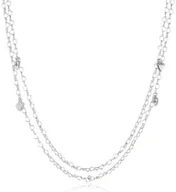 Naszyjniki - Guess Women's Necklace Rhodium-Plated Silver Pendant 150 cm UBN80101 - miniaturka - grafika 1