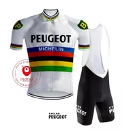Koszulki rowerowe - Camisola de ciclismo retro Peugeot Arco-íris - REDTED - miniaturka - grafika 1