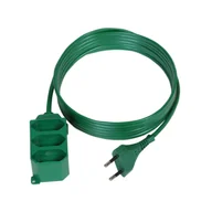 Przedłużacze i rozgałęźniki - Przedłużacz choinkowy 3-gniazdowy 2 x 0,75 mm 1,5 m zielony PS-362P - miniaturka - grafika 1