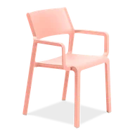 Krzesła - D2.Design Krzesło Trill z podłokietnikami różowe 206407 - miniaturka - grafika 1