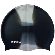 Pływanie - Lumarko Czepek Pływacki Silikonowy Crowell Multi Flame Czarno-szary Kol.16! - miniaturka - grafika 1