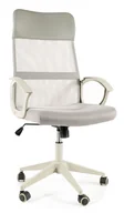 Fotele i krzesła biurowe - Fotel Obrotowy Q-026 Biały / Szary - miniaturka - grafika 1