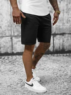 Legginsy - Spodenki dresowe męskie czarne OZONEE JS/8K100/3Z - Ozonee - miniaturka - grafika 1