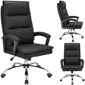 Fotele i krzesła biurowe - Fotel biurowy, obrotowy, Espo, tkanina, czarny - miniaturka - grafika 1