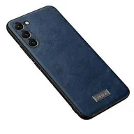Etui i futerały do telefonów - Dla Samsung Galaxy S23 5G SULADA Odporny na wstrząsy TPU + ręcznie robione skórzane etui na telefon komórkowy Niebieski - miniaturka - grafika 1