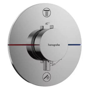 HANSGROHE 15554000 ShowerSelect Comfort S Bateria termostatyczna, podtynkowa do 2 odbiorników Chrom - Baterie podtynkowe - miniaturka - grafika 1