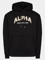 Bluzy męskie - Alpha Industries Bluza College 146331 Czarny Regular Fit - miniaturka - grafika 1