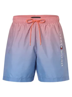 Tommy Hilfiger Męskie spodenki kąpielowe Mężczyźni niebieski|pomarańczowy jednolity, M - Spodenki męskie - miniaturka - grafika 1