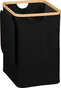 Kosze na bieliznę - Kosz na pranie, bambus, czarny - miniaturka - grafika 1