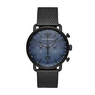 Zegarek Emporio Armani Aviator Chrono Mesh AR11201 - Zegarki męskie - miniaturka - grafika 4
