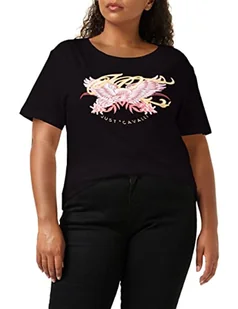 Just Cavalli Koszulka damska, 900 czarny, L - Koszulki i topy damskie - miniaturka - grafika 1