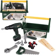 Mały majsterkowicz - Skrzynka z narzędziami Mały Majsterkowicz zabawka 18 el. wkrętarka - miniaturka - grafika 1
