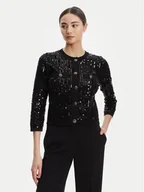 Swetry damskie - Marella Kardigan Siena1 2523346094 Czarny Regular Fit - miniaturka - grafika 1