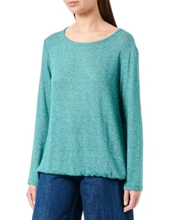 TOM TAILOR Damska koszulka z długim rękawem, 32402 - Ever Green Melange, 3XL - Koszulki i topy damskie - miniaturka - grafika 1