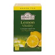 Herbata - Ahmad Tea Green Tea Lemon Herbata Zielona Cytrynowa 20 Torebek Aluminiowych - miniaturka - grafika 1