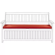 Poduszki ogrodowe - Poduszka na ławkę ogrodową 45 x 148 cm czerwona SOVANA - miniaturka - grafika 1