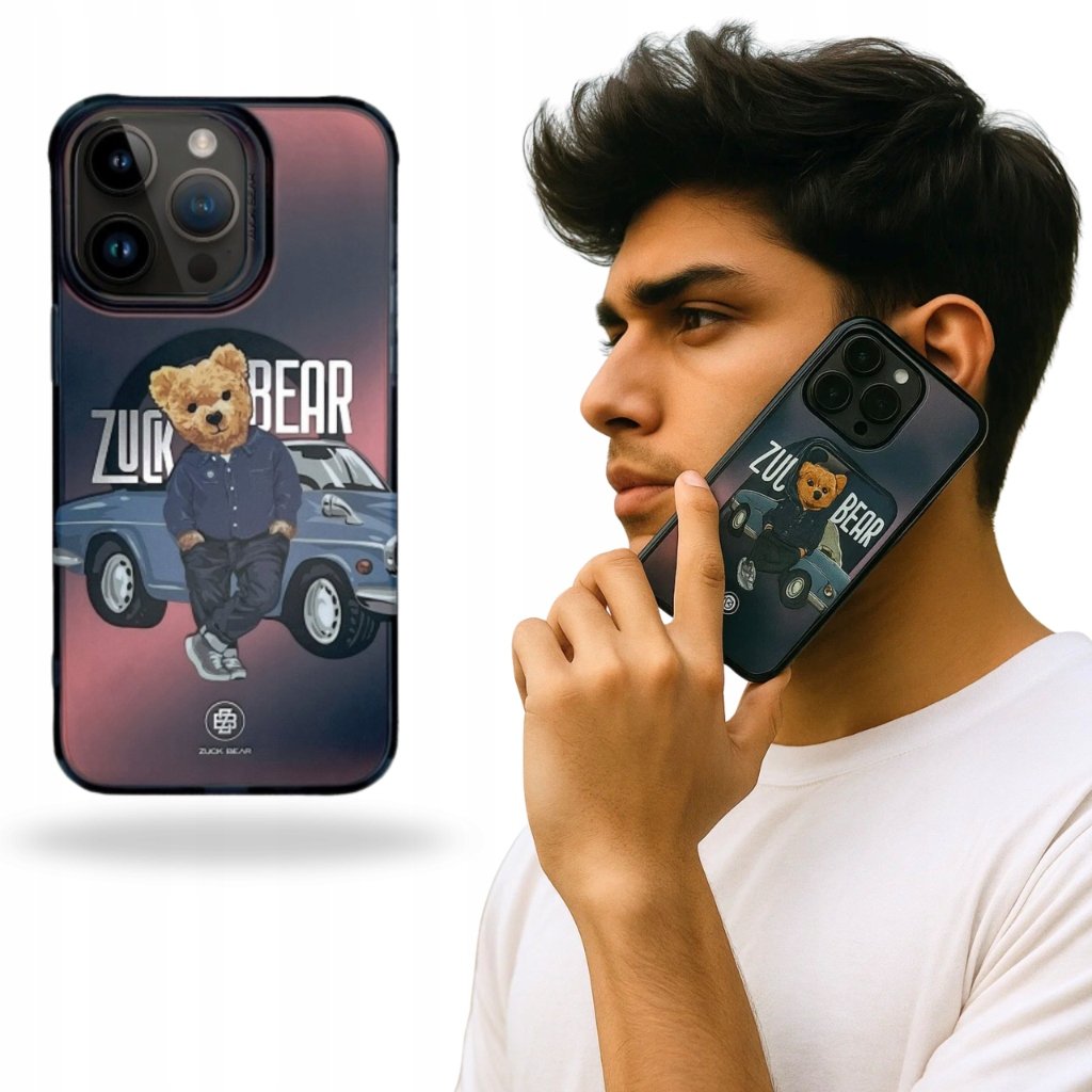 Etui Na Telefon Case Zuck Bear Do Iphone 15 Pro Plecki Nakładka Eko Skóra