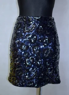 Spódnica Damska Granatowa Cekinowa Rozmiar XS *Guess* - Spódnice - miniaturka - grafika 1
