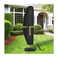 Pokrowce na meble ogrodowe - Wodoodporny pokrowiec na parasol z zamkiem błyskawicznym i napinaczem, 265x40x70/50 cm, kolor zielony fluorescencyjny - miniaturka - grafika 1