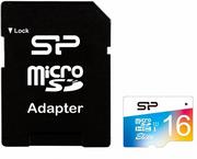 Karty pamięci - Silicon Power microSDHC 16GB CLASS 10 UHS-1 Elite + adapter (SP016GBSTHBU1V20SP) - miniaturka - grafika 1