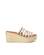 Trampki damskie - POPA Niski klin Epperly Laminat Gold, Trampki Damskie, Złoty, 40 EU - miniaturka - grafika 1