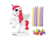 Ciasta i półprodukty do ciast - Zestaw dekoracji na tort Jednorożec - 1 komplet - miniaturka - grafika 1