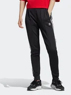 Spodnie sportowe damskie - adidas Spodnie dresowe adicolor IB5916 Czarny Slim Fit - miniaturka - grafika 1