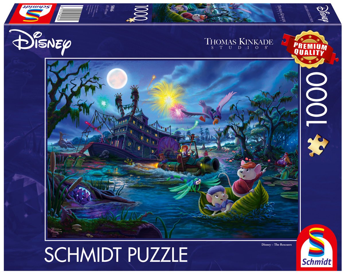 Schmidt, Puzzle PQ THOMAS KINKADE Bernard i Bianka (Disney), 1000 el.