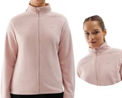 Bluzy damskie - Damska bluza polarowa ze stójką 4F 4FWSS24TFLEF179-65S Różowy - miniaturka - grafika 1