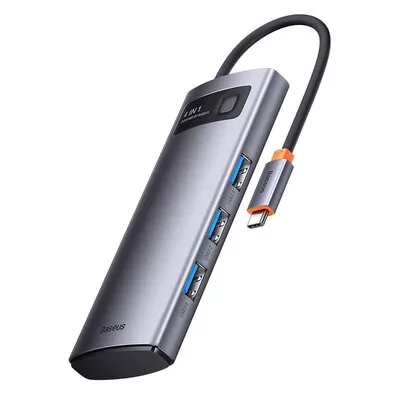 Stacja dokująca HUB Baseus Metal Gleam Series 4 w 1 USB Typ C - 4 x USB 3.2 Gen. 1 (WKWG070013)