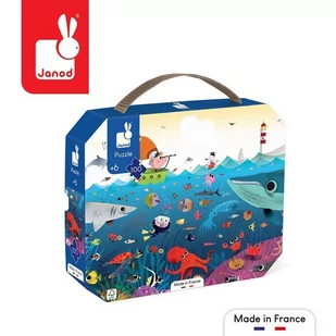 Janod, Puzzle w walizce Podwodny świat, 100 elem. - Puzzle - miniaturka - grafika 1