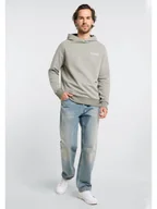 Bluzy męskie - ELBSAND Bluza w kolorze szarobrązowym - miniaturka - grafika 1