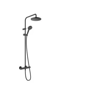 HANSGROHE 26089670 Vernis Komplet prysznicowy 200 1jet z termostatem CZARNY MAT - Zestawy prysznicowe - miniaturka - grafika 1