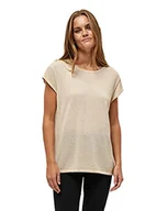Koszulki i topy damskie - Minus Damska koszulka z dzianiny Carlina, Medal 348 l złoty melanż/lureks, L - miniaturka - grafika 1
