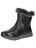 Kozaki damskie - Caprice Damskie ciepłe buty 9-26411-43, modne kozaki, Black Nappa, 41 EU szerokie, Czarna papka, 41 EU Weit - miniaturka - grafika 1
