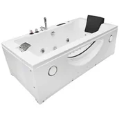 Wanny z hydromasażem - Wanna z hydromasażem przyścienna Turbo 180x91 cm MO-1007 - miniaturka - grafika 1