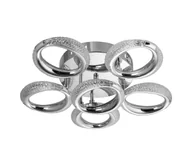 Lampy sufitowe - LED Plafon 6xLED/14W/230V 3000-5000K śr. 46 cm chrom błyszczący - miniaturka - grafika 1