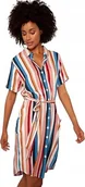 Sukienki - PROTEST KOLOROWA SUKIENKA W PASKI Z PASKIEM KOSZULOWA 40 JQA - miniaturka - grafika 1