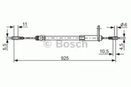 Linki hamulca postojowego - Bosch Linka hamulca BOSCH 1987477220 1987477220 - miniaturka - grafika 1