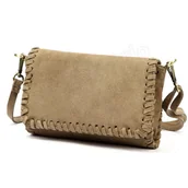 Portfele - TOREBKA ZAMSZ NATURALNY 25-028 Taupe - miniaturka - grafika 1