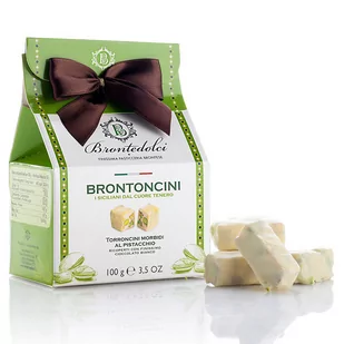 Cukierki nugatowe "Torroncini" z pistacji | 100g / Brontedolci - Cukierki - miniaturka - grafika 1