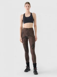 Damskie legginsy z nadrukiem 4F 4FWAW24TTIGF193 - multikolor - Legginsy - miniaturka - grafika 1
