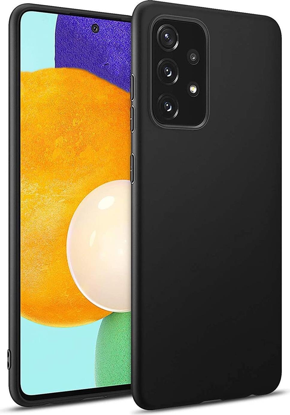 Silikonowe etui na telefon Samsung Galaxy A72 Protective Cover Matt Black Backcover Etui na telefon komórkowy