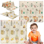 Maty piankowe - MATA PIANKOWA EDUKACYJNA SKŁADANA DLA DZIECI DUŻA ZWIERZĄTKA 180x200 - miniaturka - grafika 1